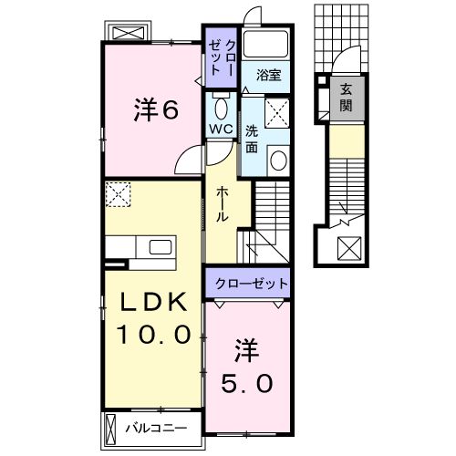 リバーサイドAの間取り