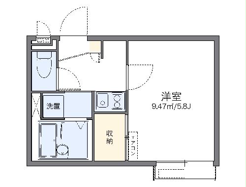 レオパレスバンブー雅の間取り