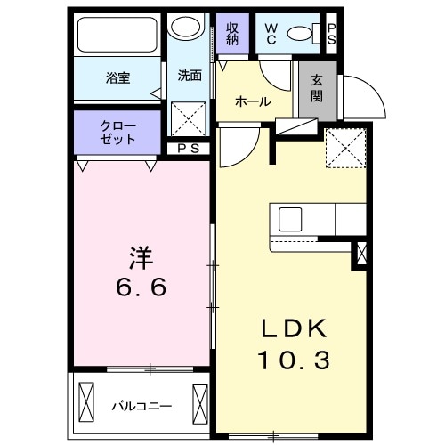 カーサデルソーレⅡの間取り