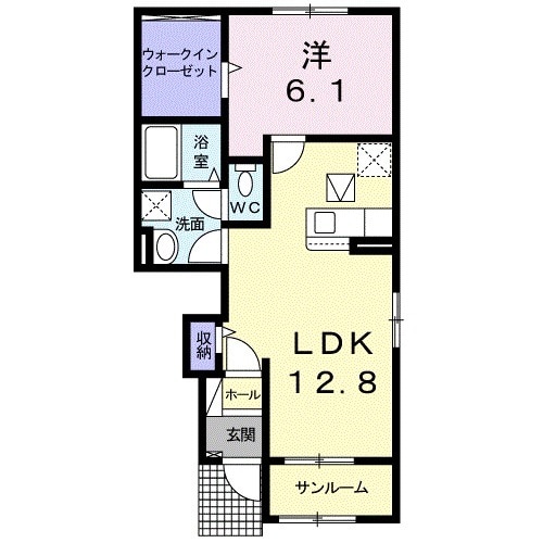 アイパレット ノダ Aの間取り
