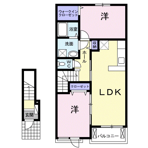 メゾンフォレストBの間取り