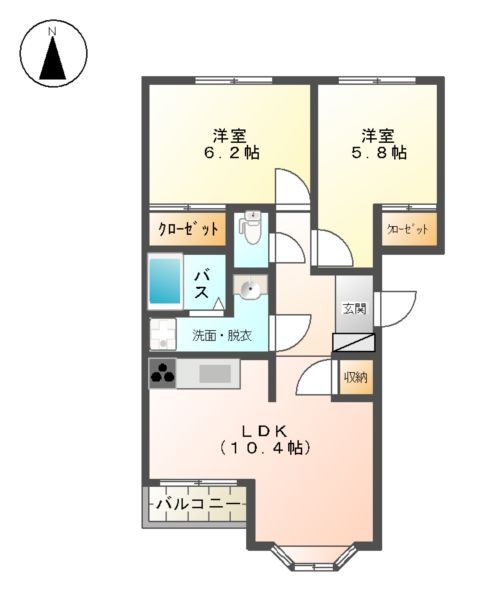 シャルマン湘南 B棟の間取り