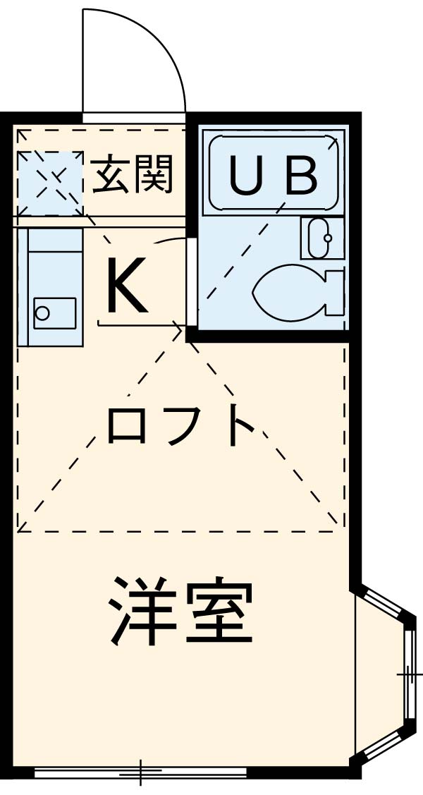 ラサ国分寺Ａ号館・203号室の間取り