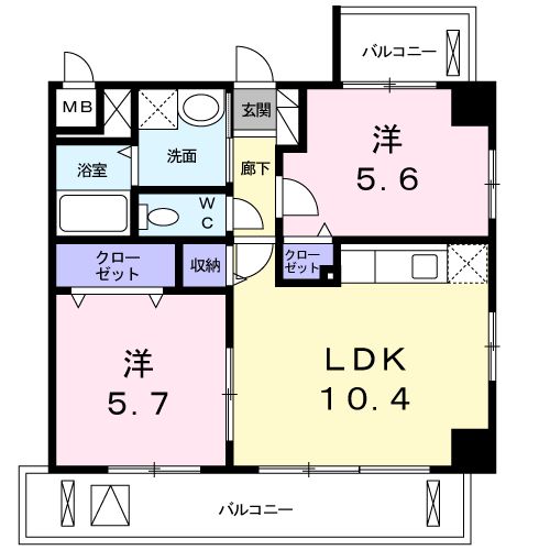グランツ モーデの間取り