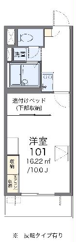レオパレスパルコートFの間取り