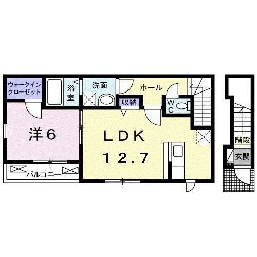 メゾンドグリシーヌⅢの間取り