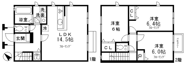 ソフィアテラス・A2号室の間取り