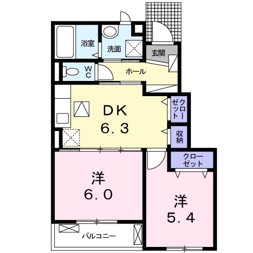 カーサ・デパ岡本の間取り