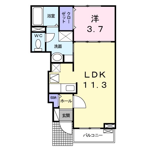 ヴェル ピエールAの間取り
