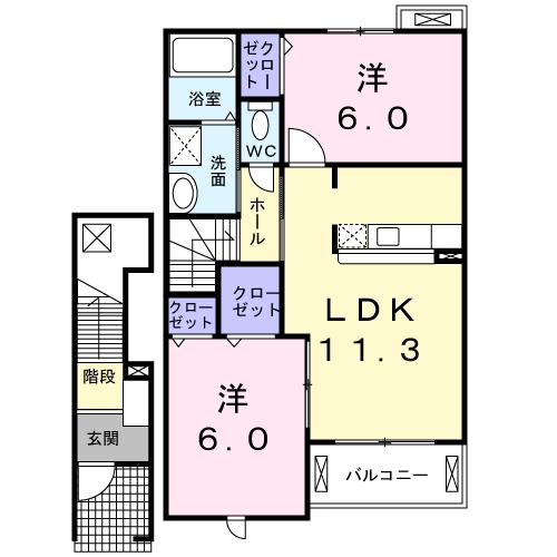 カーサ・セレノⅠの間取り