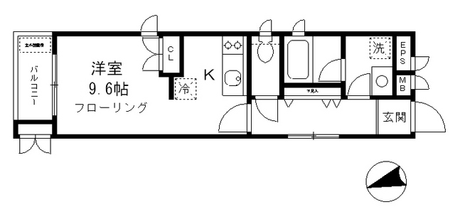 ヴィラあざみ・102号室の間取り