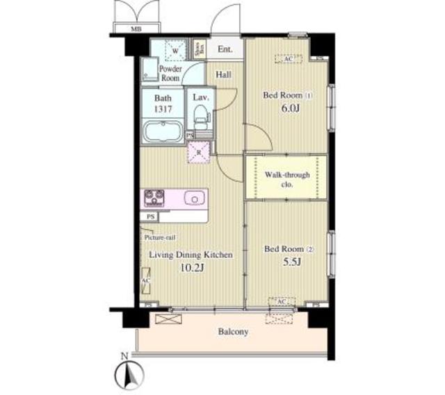 バンデューセン上北沢の間取り