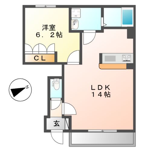 トゥ ヴェール(Tout Vert)の間取り