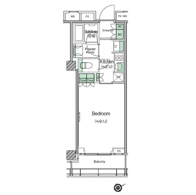 SHIBUYA CAST. APARTMENTの間取り