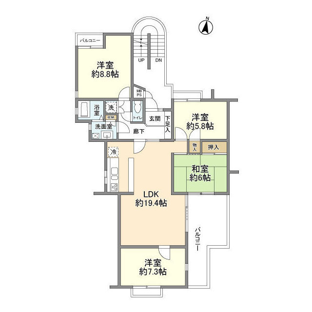 コートハウス上野毛1号棟の間取り