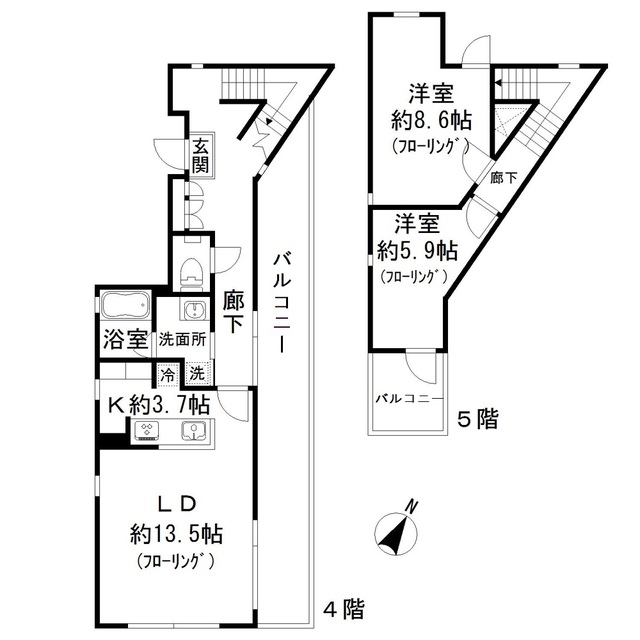 W-HOUSEⅢの間取り