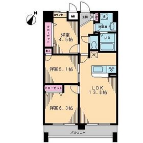 ヴェルジェ宮崎台の間取り