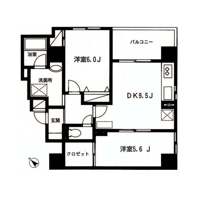 マンション八木橋の間取り