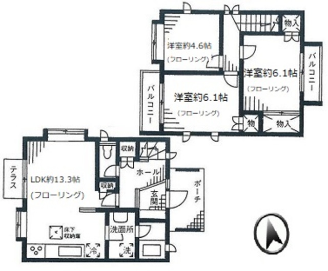 ヴェルドミール梶ケ谷・A1号室の間取り