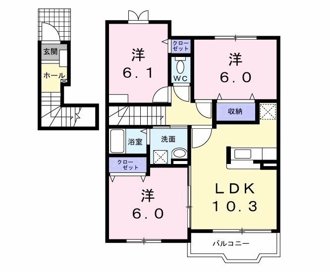 グラン フォレストBの間取り