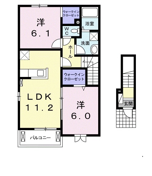 プロムナード K Ⅱの間取り