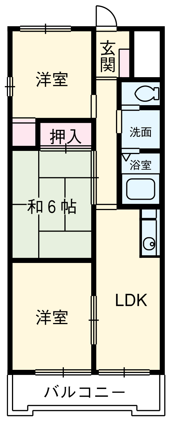 エクセル中川原の間取り