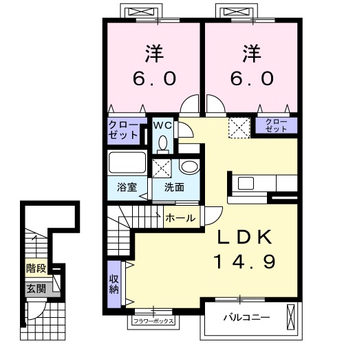 フラワータウン アゼリアの間取り