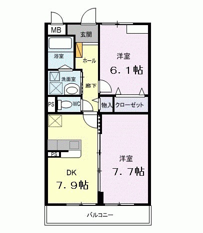 MERCI GARDEN嵯峨の間取り