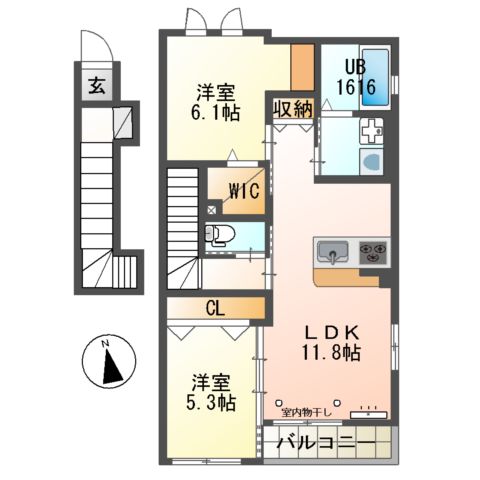 ハピネス・フジタケの間取り