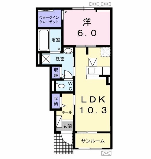 ラフレシー・ルタン Ⅱの間取り