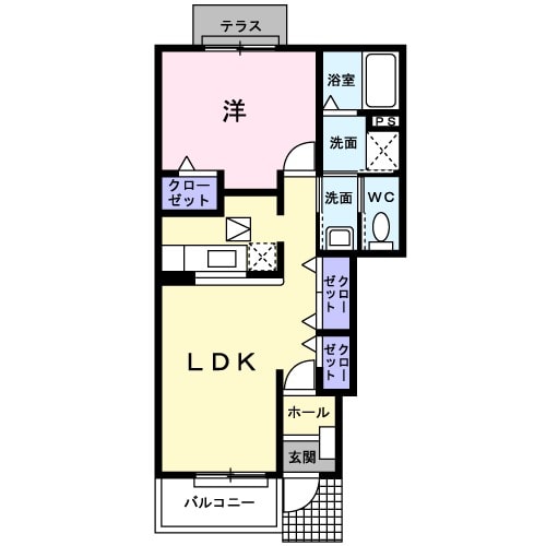 メゾン川勝Ⅰの間取り