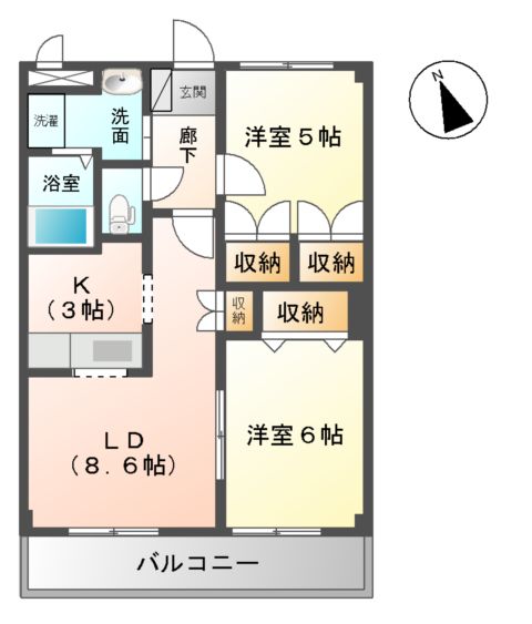 シャイニングin青葉Ⅱの間取り
