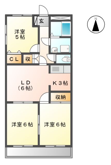 ファミリーメゾン新城の間取り