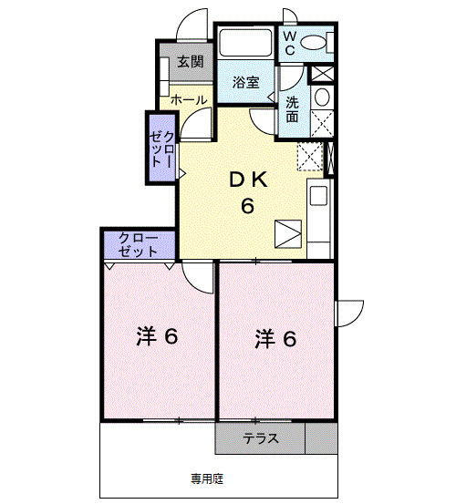 フェアージュAの間取り