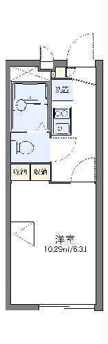 レオパレス嵐山Ⅱ・102号室の間取り