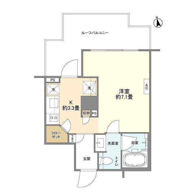 ライズ六本木永坂の間取り