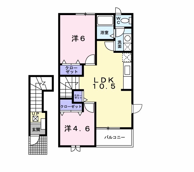 グレース須恵Ｂ・02040号室の間取り