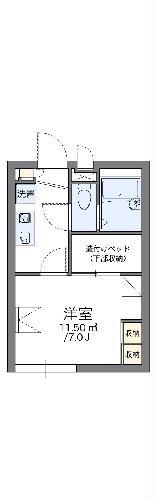 レオパレスシエルブルーの間取り