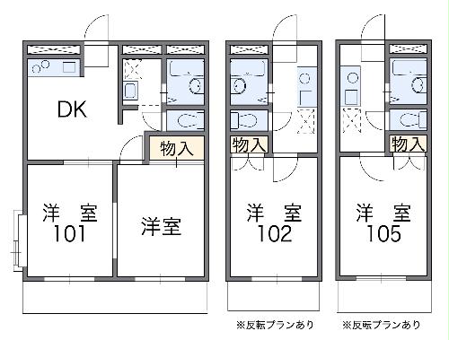 レオパレスアヴィオンⅡの間取り