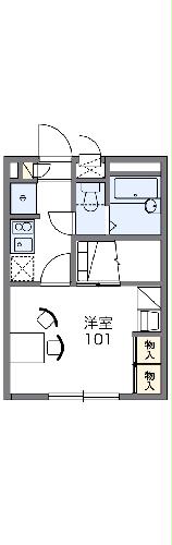 レオパレスＮＹ馬場・204号室の間取り
