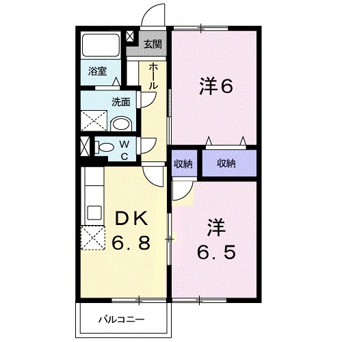 サンライズ1 ラベンダー館の間取り
