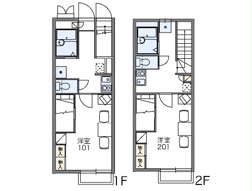 レオパレス矢板の間取り