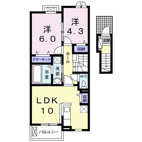 ウッドパークⅡ Aの間取り