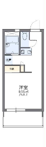 レオパレスねむの木・305号室の間取り