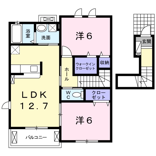 サンシャインビレッジアゼリアBの間取り
