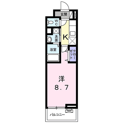 サコスター　クレール・03020号室の間取り