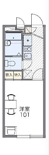 レオパレスＹａｍａｍｏｔｏ・105号室の間取り