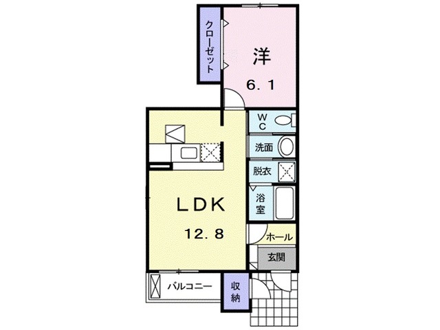 ボンヌ・シャンス・ガーデンAの間取り