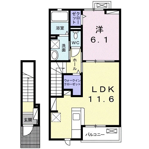 ベルコロレⅦ Aの間取り
