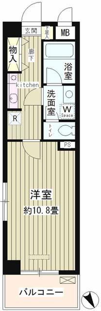 ルミエール祐天寺・307号室の間取り